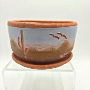 Vintage Superstition Stoneware Southwestern Planter Pot Small Terracotta Desert